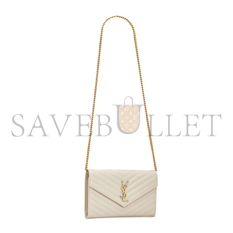 YSL CLASSIC CASSANDRE CHAIN WALLET IN GRAIN DE POUDRE LEATHER 377828BOW019207 (22.5*14*4cm) YSL CLASSIC CASSANDRE CHAIN WALLET IN GRAIN DE POUDRE LEATHER 377828BOW019207 (22.5*14*4cm)